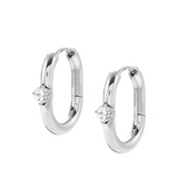 Nomination ChainsOfStyle Hoop Earrings, Stainless Steel CZ