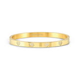Nomination Pretty Bangles Heart Design, Gold Finish