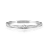 Nomination Pretty Bangles Halo CZ Design, Silver Finish