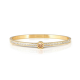 Nomination Pretty Bangles Halo CZ Design, Champagne Finish