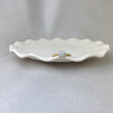 18ct Yellow Gold Diamond Halo Round Brilliant Cut Cluster Ring 0.57ct