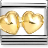 Nomination Classic Raised Double Heart Charm