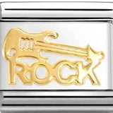 Nomination Classic Gold Music Rock Electric Guitar Charm