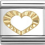 Nomination Classic Gold Etched Heart Charm
