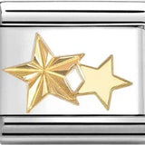 Nomination Classic Gold Diamond Stars Charm