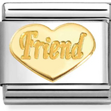 Nomination Classic Gold Friend Heart Charm