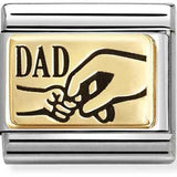 Nomination Classic Gold Dad Holding Hands Charm