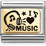 Nomination Classic Gold I Love Music Charm