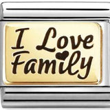 Nomination Classic Gold I Love Family Charm