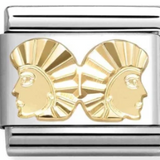 Nomination Classic Gold Zodiac Etched Gemini Charm