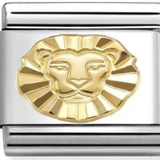 Nomination Classic Gold Zodiac Etched Leo Charm