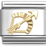 Nomination Classic Gold Zodiac Etched Sagittarius Charm