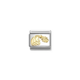 Nomination Classic Gold Zodiac Etched Aquarius Charm
