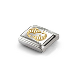 Nomination Classic Gold Zodiac Etched Pisces Charm