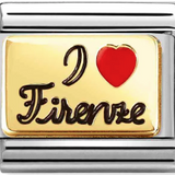 Nomination Classic Gold Enamel I Love Florence Charm