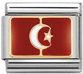 Nomination Classic Gold Enamel Tunisia Flag Charm