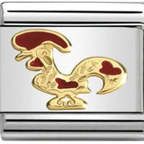 Nomination Classic Gold Enamel Barcelona Rooster Charm