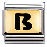Nomination Classic Gold Enamel Black Initial Charm SALE