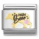 Nomination Classic Gold Enamel Pink Mum Bear Charm