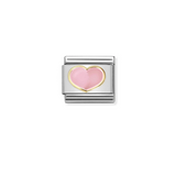 Nomination Classic Gold Enamel Baby Pink Heart Charm