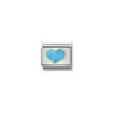 Nomination Classic Gold Enamel Baby Blue Heart Charm