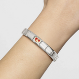 Nomination Classic Gold Enamel Red Heart In Heart Charm