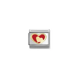 Nomination Classic Gold Enamel Red Heart In Heart Charm