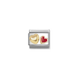 Nomination Classic Gold Enamel Red Heart Raised Heart Charm