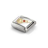 Nomination Classic Gold Enamel Red Heart Rocket Charm
