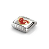 Nomination Classic Gold Enamel Red Heart Trio Charm