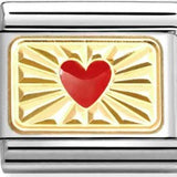 Nomination Classic Gold Enamel Radiating Love Heart Charm