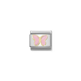 Nomination Classic Gold Enamel Baby Pink Butterfly Charm