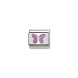 Nomination Classic Gold Enamel Lilac Butterfly Charm