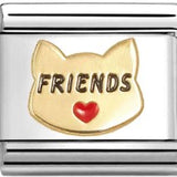Nomination Classic Gold Enamel Cat Friends Charm