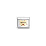 Nomination Classic Gold Enamel Cat Friends Charm