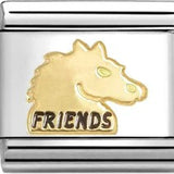 Nomination Classic Gold Enamel Horse Friends Charm