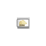 Nomination Classic Gold Enamel Horse Friends Charm