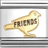 Nomination Classic Gold Enamel Bird Friends Charm