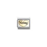 Nomination Classic Gold Enamel Nanny Heart Charm
