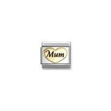 Nomination Classic Gold Enamel Mum Heart Charm