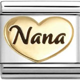 Nomination Classic Gold Enamel Nana Heart Charm