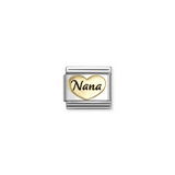 Nomination Classic Gold Enamel Nana Heart Charm