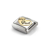 Nomination Classic Gold Enamel Best Dad Heart Charm