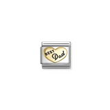 Nomination Classic Gold Enamel Best Dad Heart Charm
