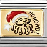 Nomination Classic Gold Enamel Christmas Santa Claus Charm