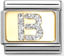 Nomination Classic Gold Glitter Enamel Initial Charm