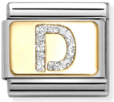 Nomination Classic Gold Glitter Enamel Initial Charm