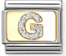 Nomination Classic Gold Glitter Enamel Initial Charm