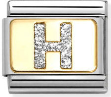 Nomination Classic Gold Glitter Enamel Initial Charm