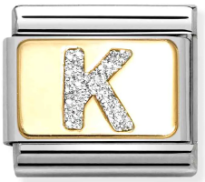 Nomination Classic Gold Glitter Enamel Initial Charm